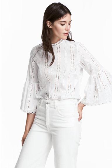 Blusa De Algodón Con Bordado