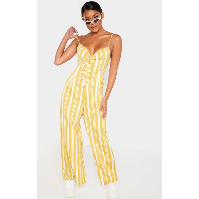 pretty little thing mustard jumpsuit