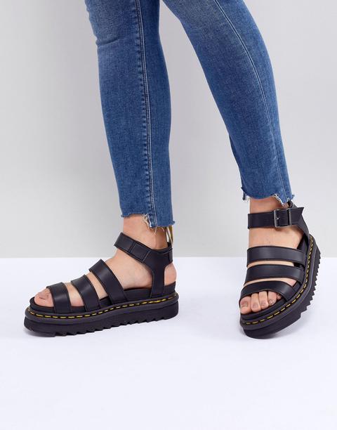 Dr Martens Vegan Blaire Chunky Sandals In Black