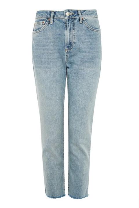 Petite 28" Bleach Straight Leg Jeans