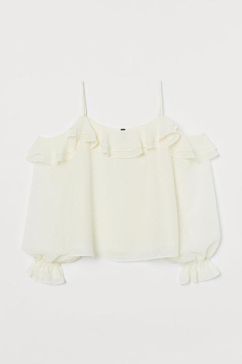 Blusa Hombros Cut-out - Blanco