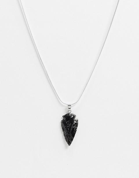 Collar Antinegatividad Con Cristal De Obsidiana Negra De Aura By Calum Best-negro
