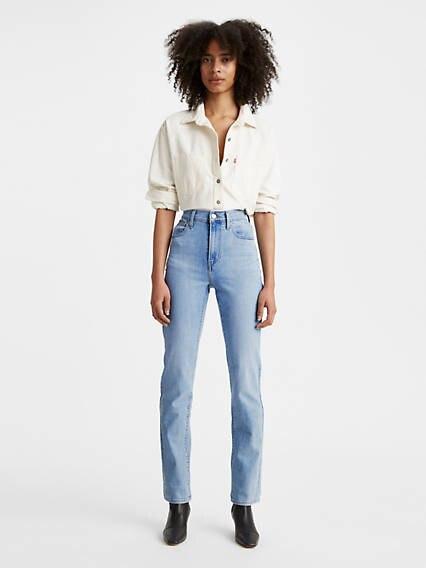 724™ High Waisted Straight Jeans Lavado Claro / Slate Afternoon