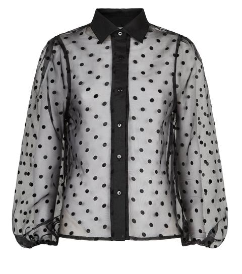 white blouse black spots