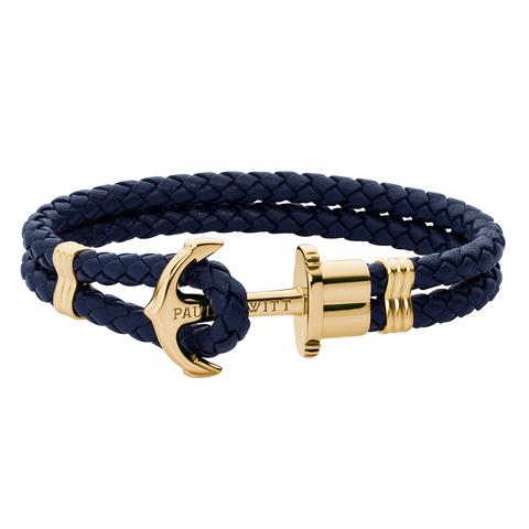 Bracciale Àncora Phrep Ip Oro Blu Marino