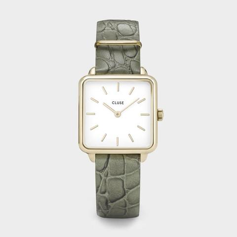 La Tétragone Gold White/green Alligator