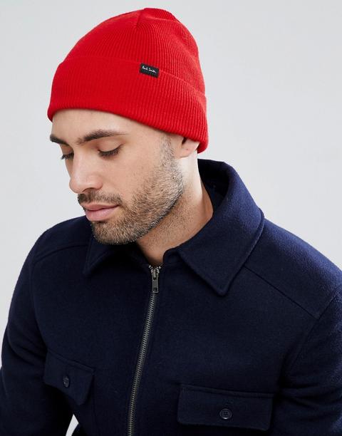 Gorro De Lana En Rojo De Ps Paul Smith