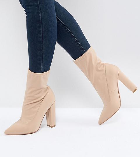 Asos Basically Wide Fit Pointed Sock Boots