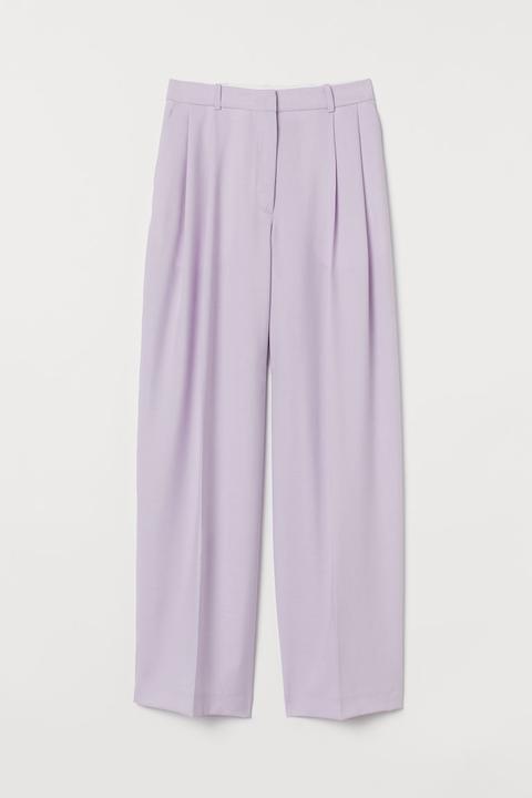 Wide Suit Trousers - Purple