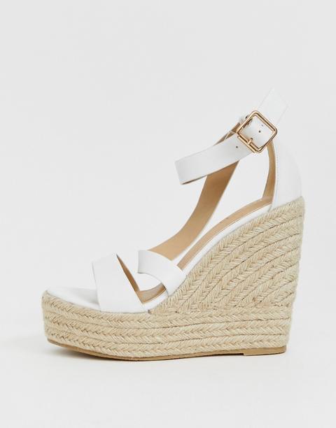 Raid Zain White Espadrille Wedge Sandals from ASOS on 21 Buttons