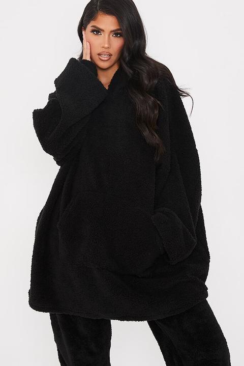 Black Borg Cosy Oversized Hoodie , Black