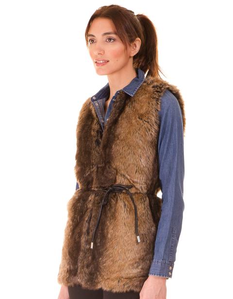 Chaleco Pelo Marrón De Vero Moda | Buylevard