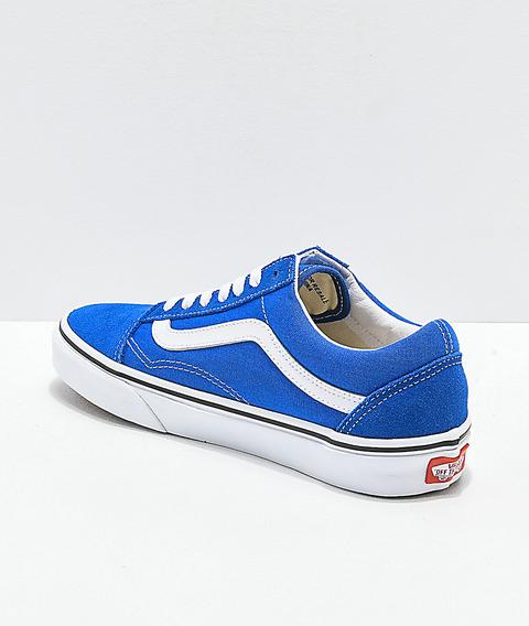 vans old skool lapis blue & white skate shoes