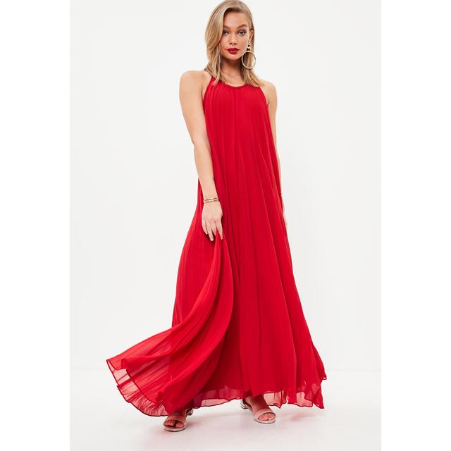 Missguided pleated 2024 maxi dress