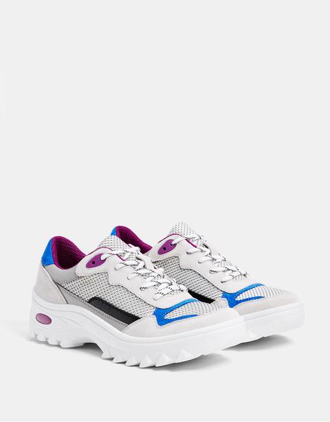 Kombinierte Plateau-sneaker