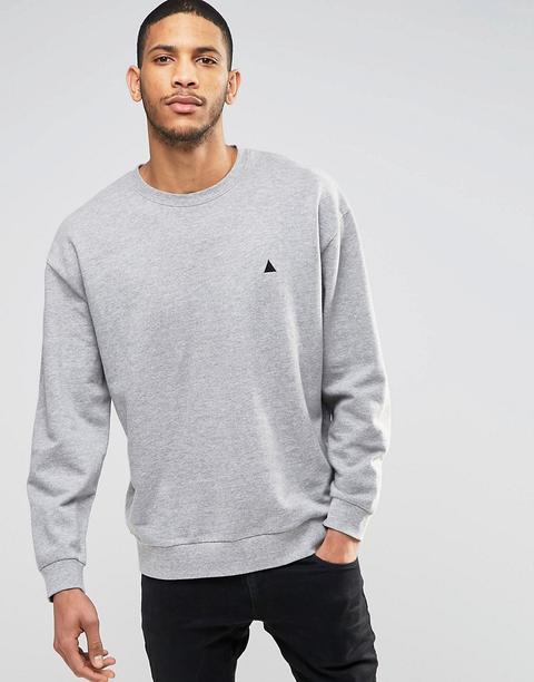 Sudadera Extragrande Con Bordado En Gris Marga De Asos