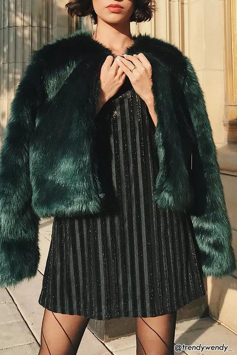 Two-tone Faux Fur Jacket