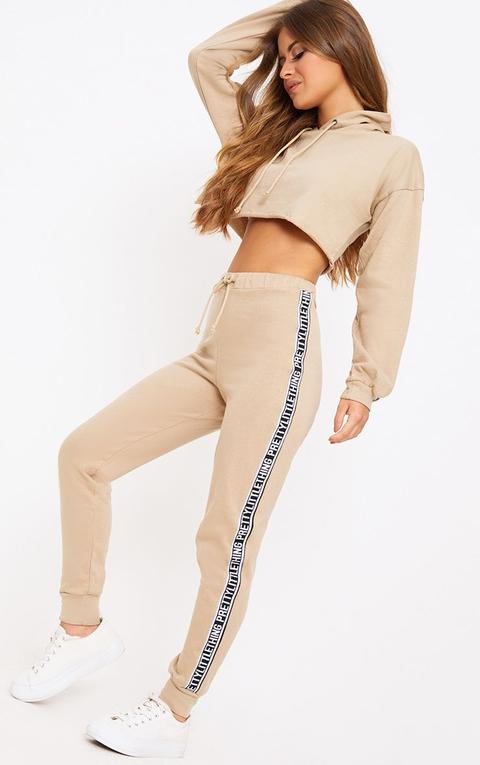 Prettylittlething Petite Taupe Joggers