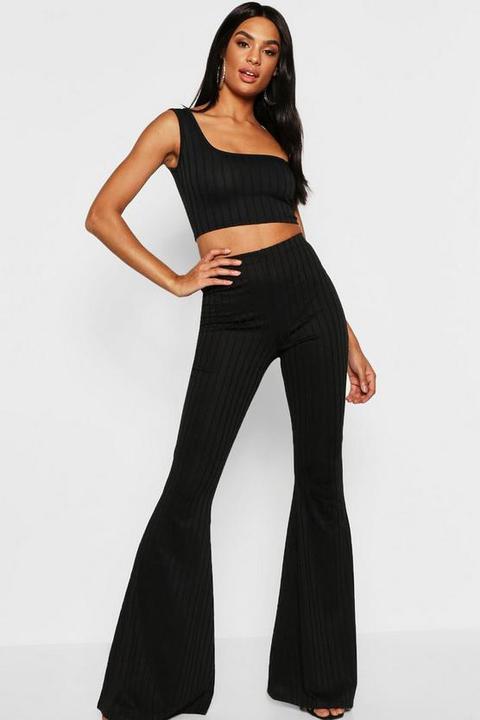 Pantalons Skinny Côtelés Évasés Tall - Noir - 38, Noir