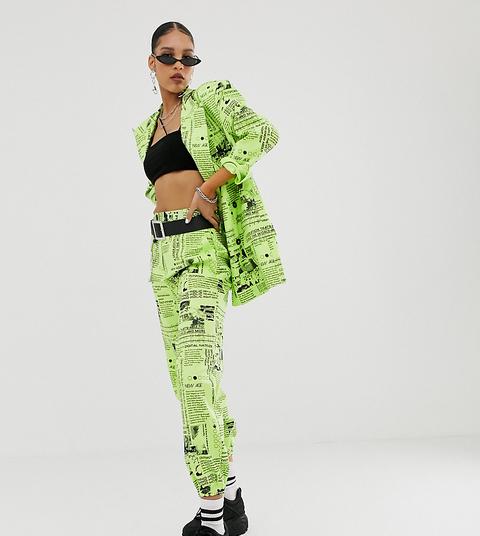 Collusion Newspaper Print Statement Trouser