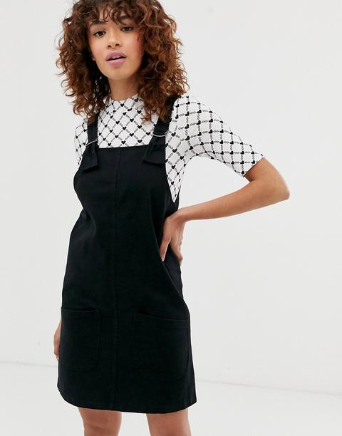Monki - Vestito Salopette Nero - Nero