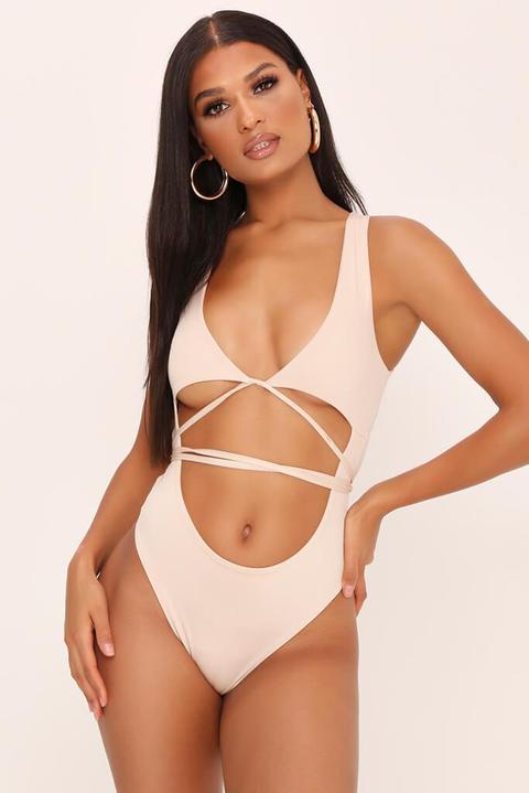 Champagne Strappy Swimsuit