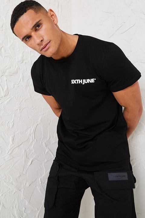 Black Sixth June Basic Logo T, Black