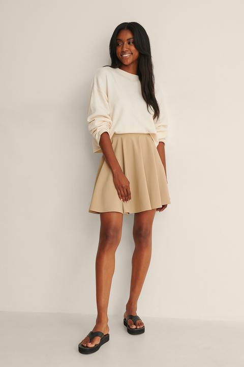 Na-kd Recycled Circle Mini Skirt - Beige