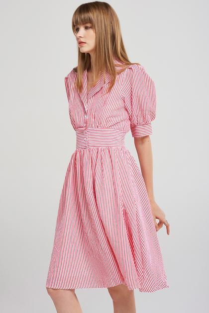 Ashley Collared Stripe Dress