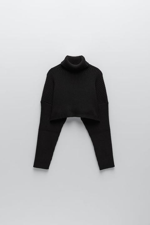 Cropped Knit Sweater