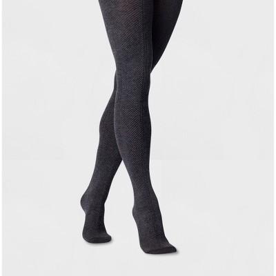 Women's Ribbed Sweater Tights - A New Day™ Gray