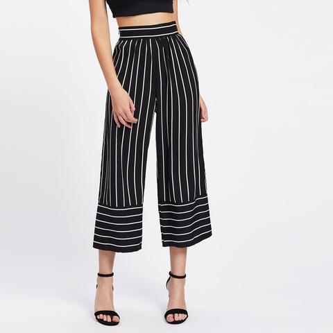 Pantalones Culotte De Rayas