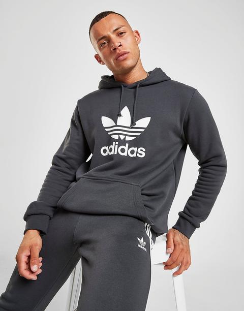 Adidas Originals Trefoil Overhead Hoodie - Grey - Mens