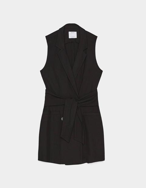 Vestito Gilet Con Cintura