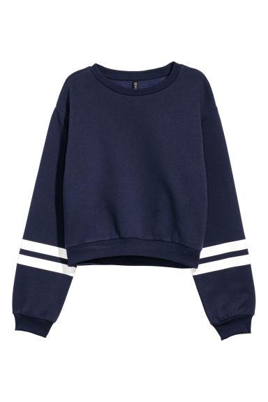 H & M - Felpa Corta - Blu