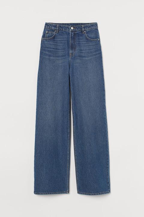 Wide High Jeans - Azul