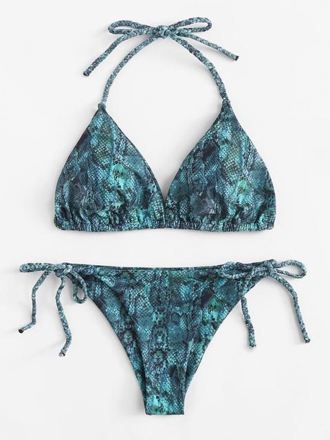 Bikini Con Stampa Serpente