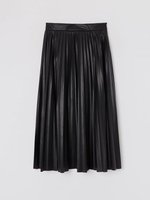 Gonna In Ecopelle Plissettata Nero from Terranova on 21 Buttons