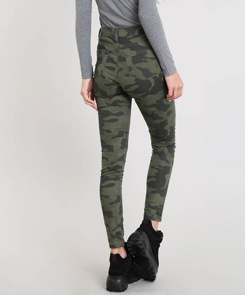 calça camuflada feminina c&a