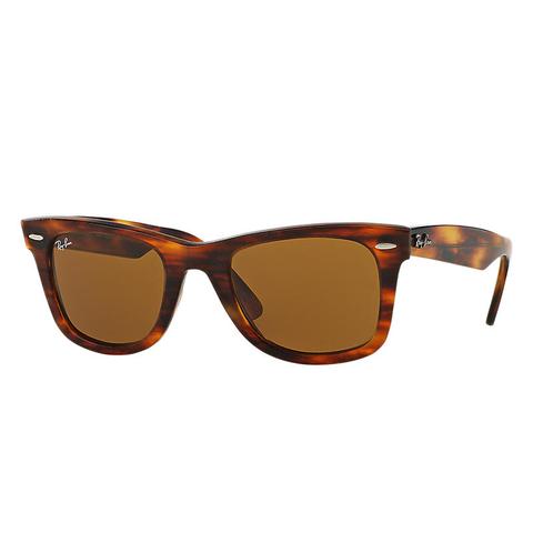 Original Wayfarer Distressed Unisex Sunglasses Lentes: Marrón, Montura: Habana