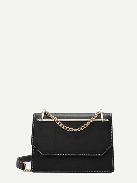 Bolsa Cruzada Pu Con Solapa