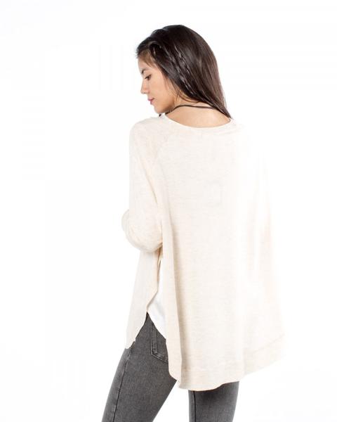 Jersey Bajo Redondo Beige