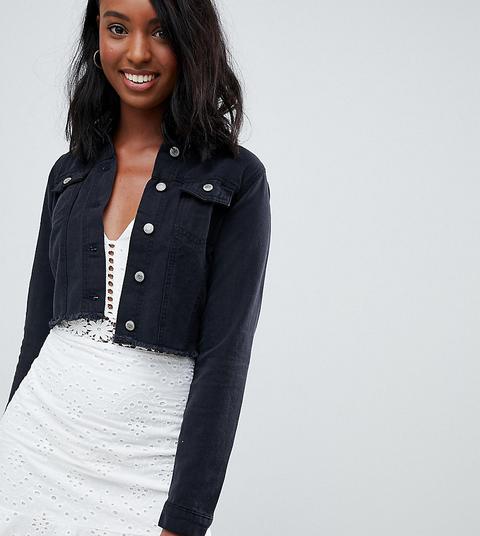 Parisian Tall - Kurze Jeansjacke - Schwarz