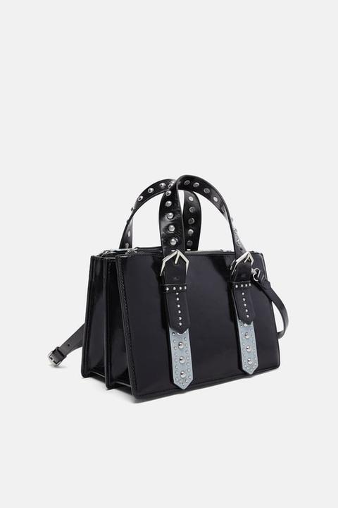 Studded Handbag from Zara on 21 Buttons