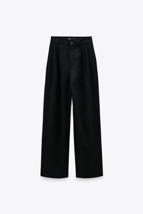 Pleated Wide-leg Trousers