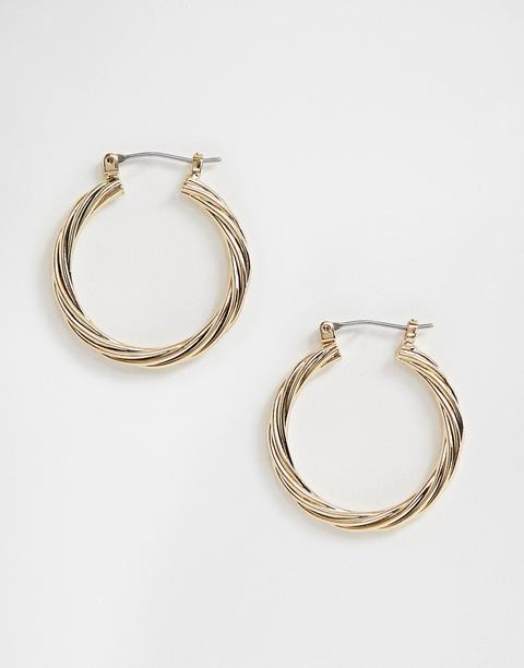 Pendientes De Aro Con Diseño Retorcido De Pieces