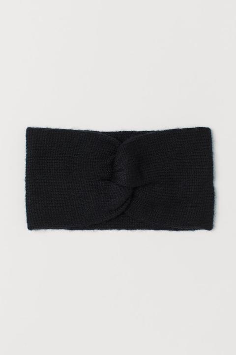 Bandeau En Maille - Noir