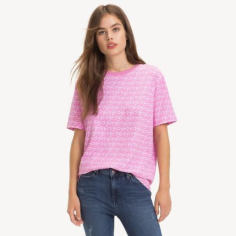 T-shirt Mit Signatur-logos