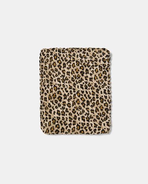 Plissiertes Tuch Mit Animalprint