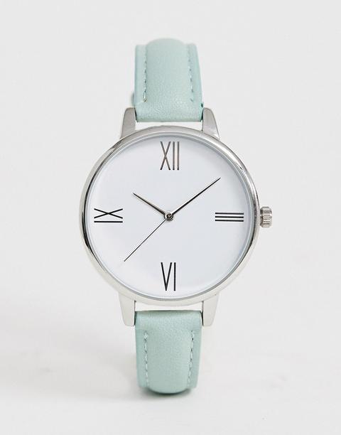 Reloj En Tono Menta De Asos Design-verde